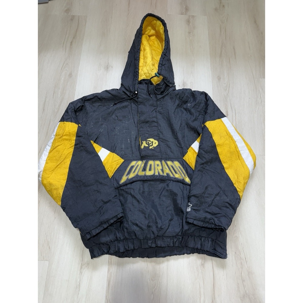 Vintage University Of Colorado Buffalos Starter Jacket NCAA 90s Men's XL Black